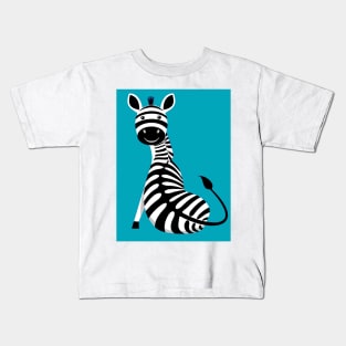 SITTING ZEBRA #4 Kids T-Shirt